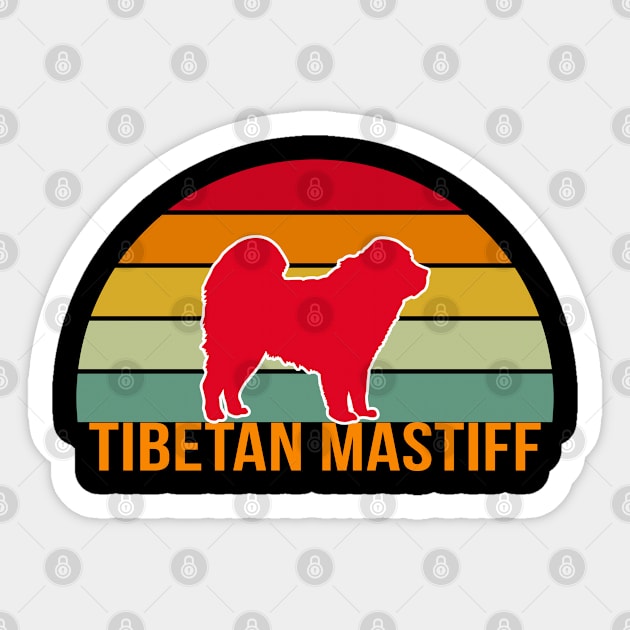 Tibetan Mastiff Vintage Silhouette Sticker by seifou252017